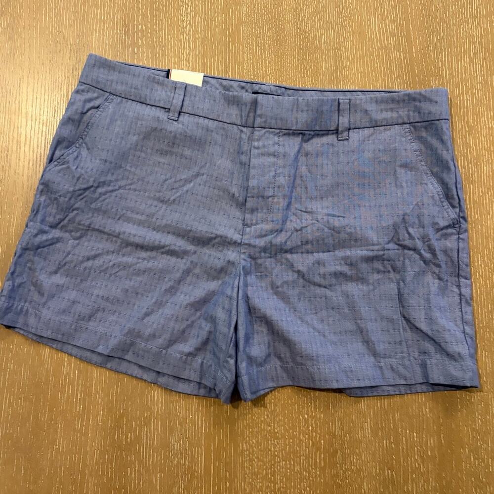 NWT Tommy Hilfiger Womens Chino Shorts Size 18 Blue 5" Inseam Cotton Pockets